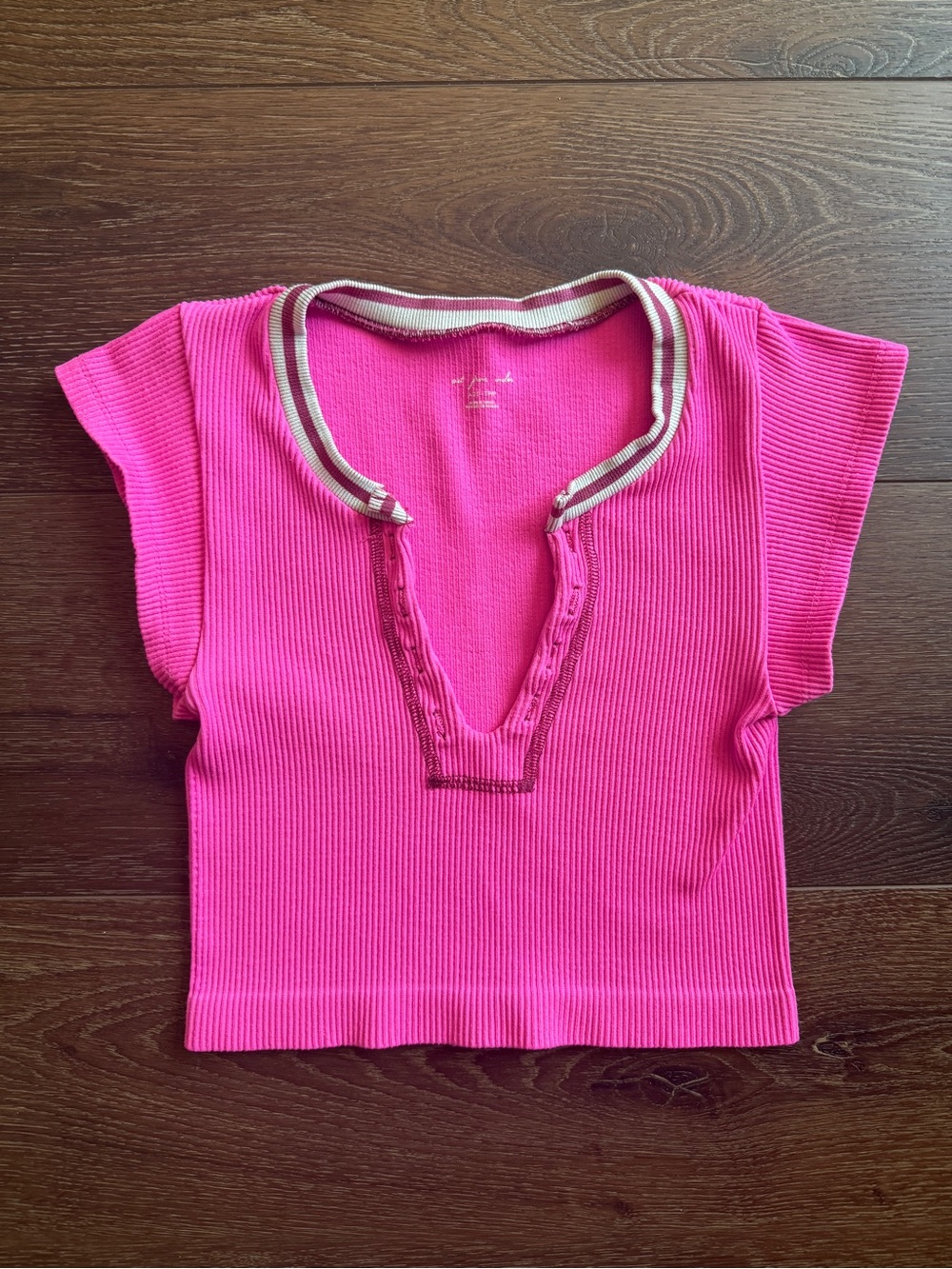 Urban Outfitters Out From Under Go For Gold Seamless Neon Pink Top